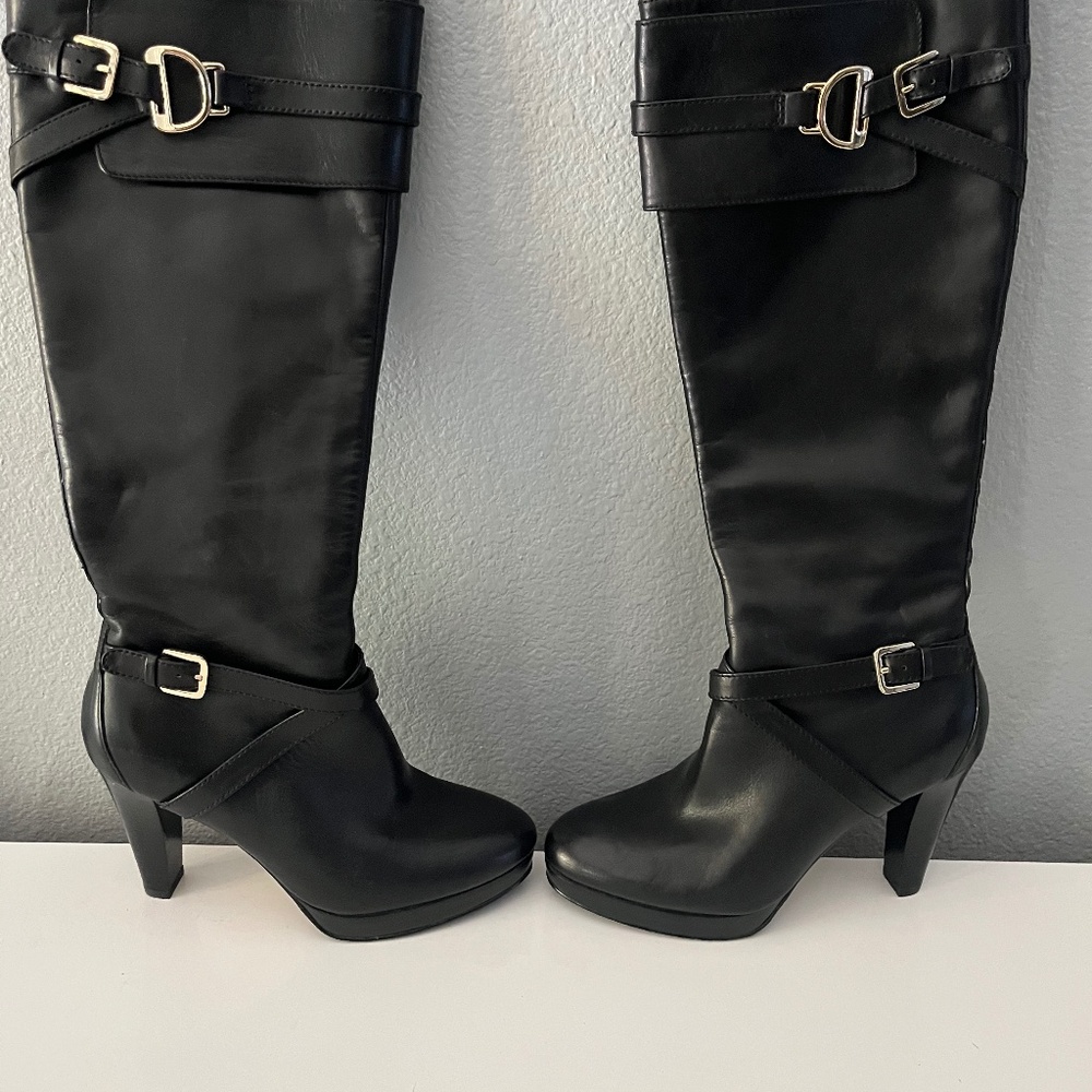 Cole Haan Poppy Bit Nike Air Black Knee boots